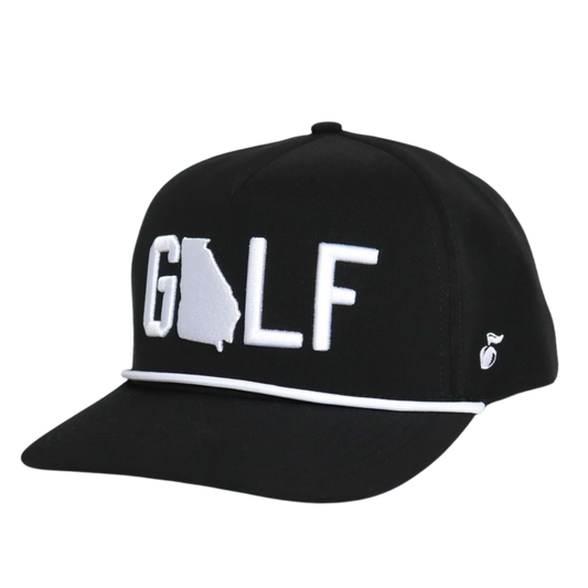 Georgia Golf Rope Hat - Black