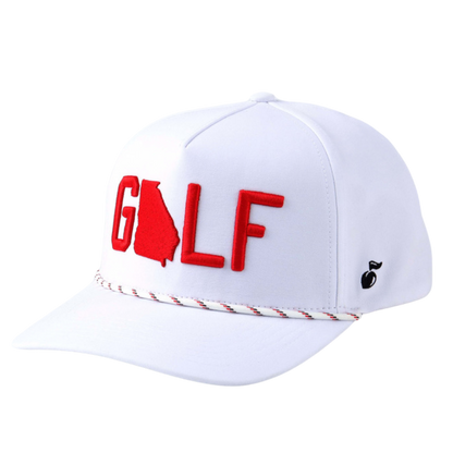 Georgia Golf Rope Hat - White