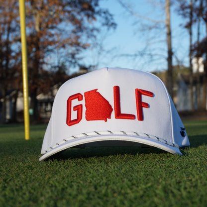 Georgia Golf Rope Hat - White
