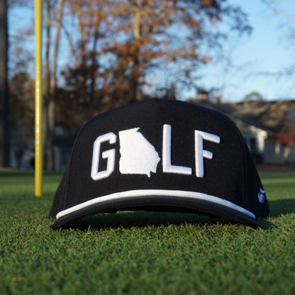 Georgia Golf Rope Hat - Black