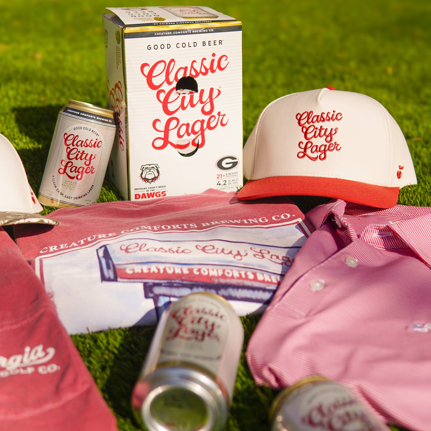 Creature Comforts Classic City Lager Polo - Red