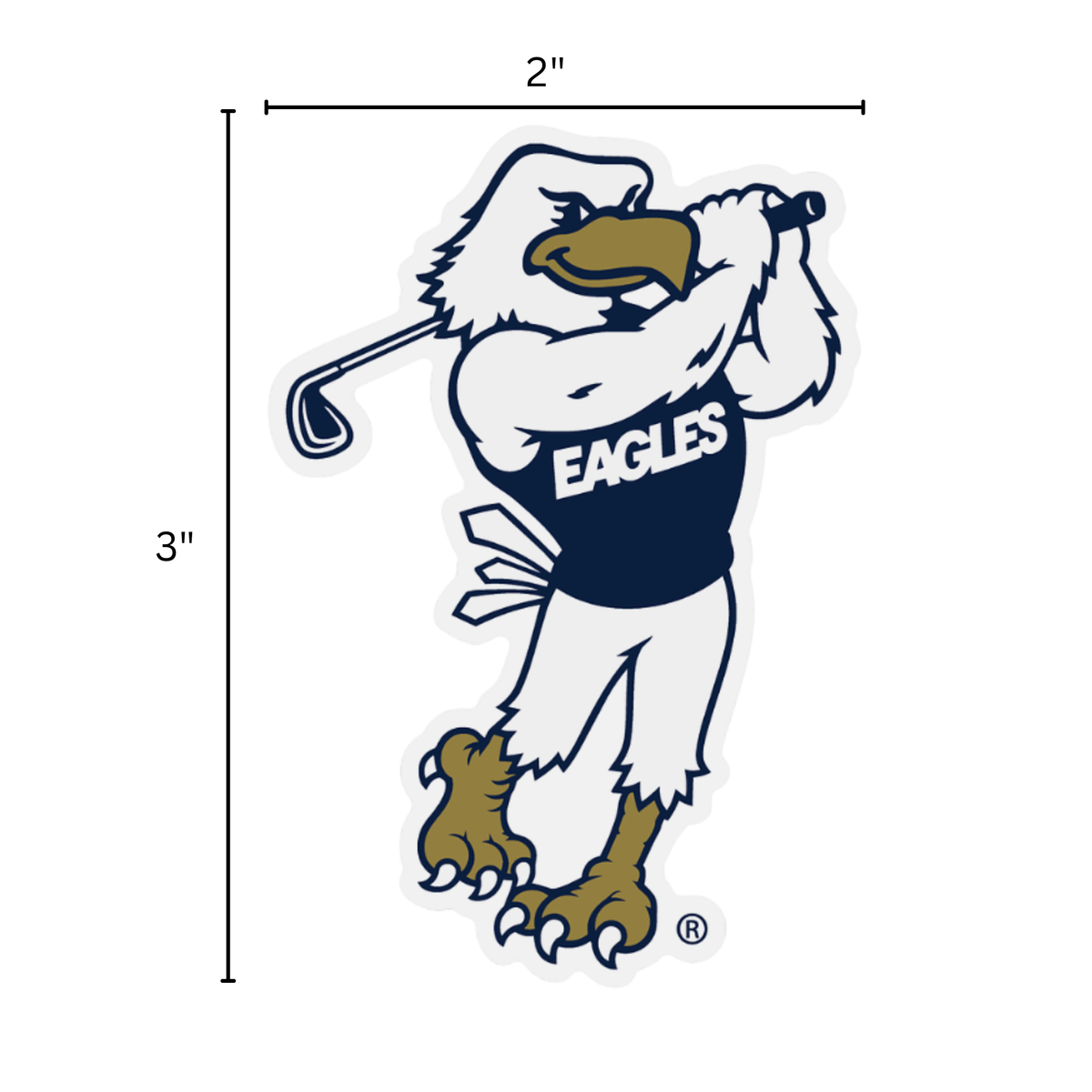 Georgia Southern Golfing Strutter Sticker