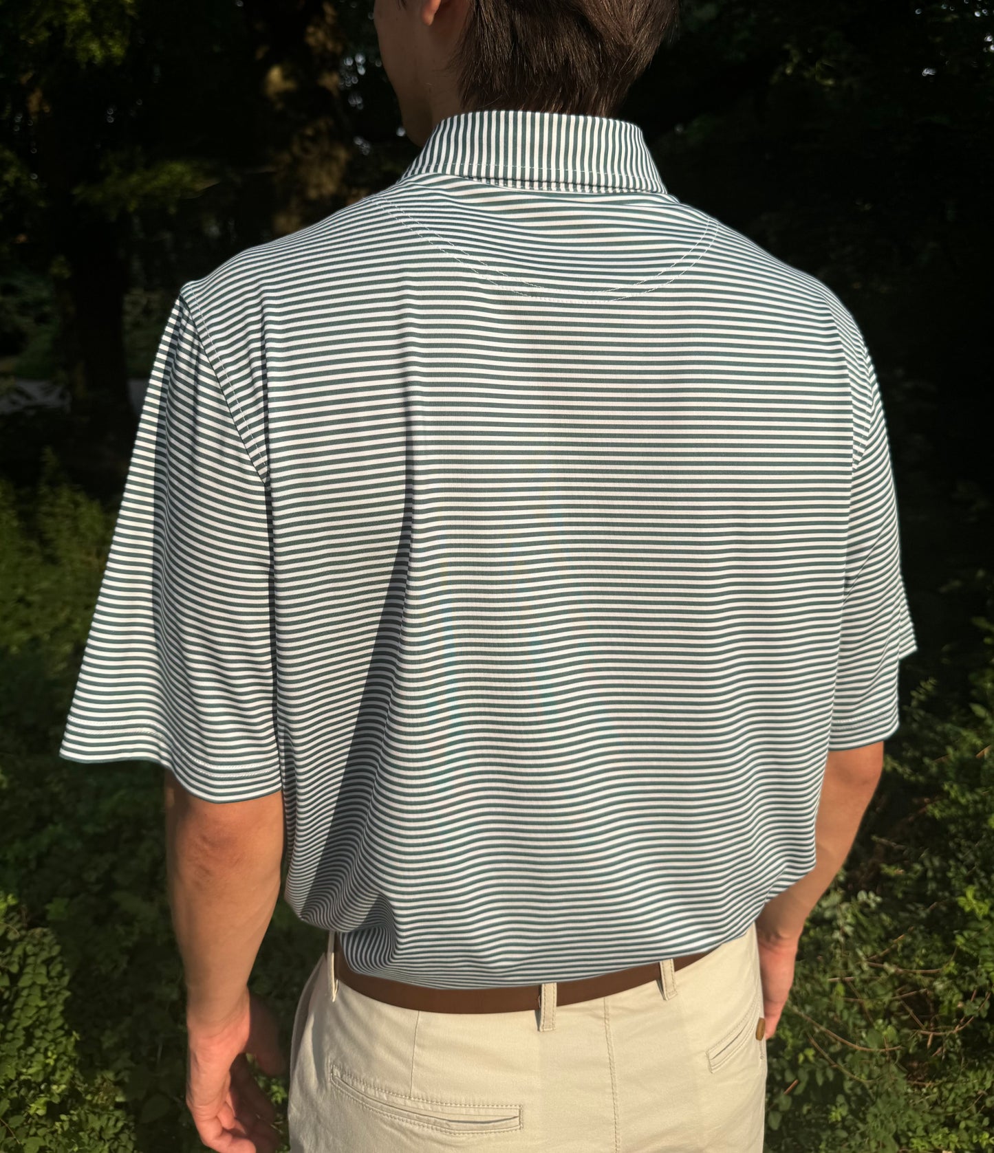 Striped Polo - Green