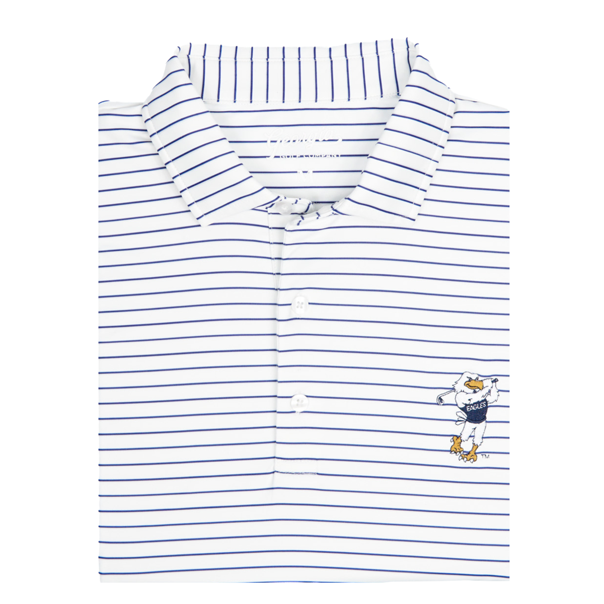 Georgia Southern Golfing Strutter Stripe Polo - White
