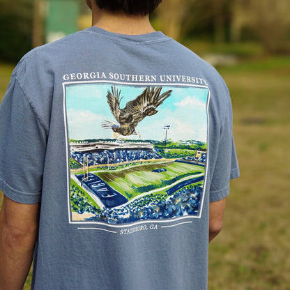 Georgia Southern Stadium Tee - Blue