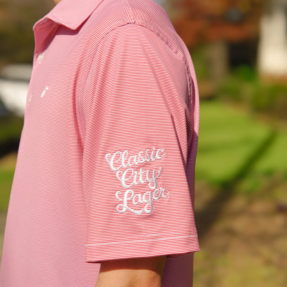 Creature Comforts Classic City Lager Polo - Red