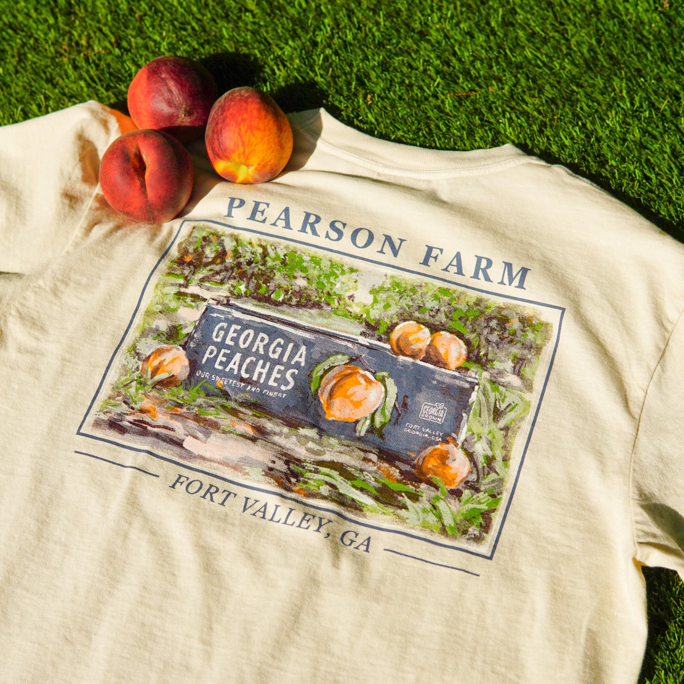 Pearson Farm Peach Crate Tee - Cream