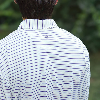Georgia Southern Golfing Strutter Stripe Polo - White
