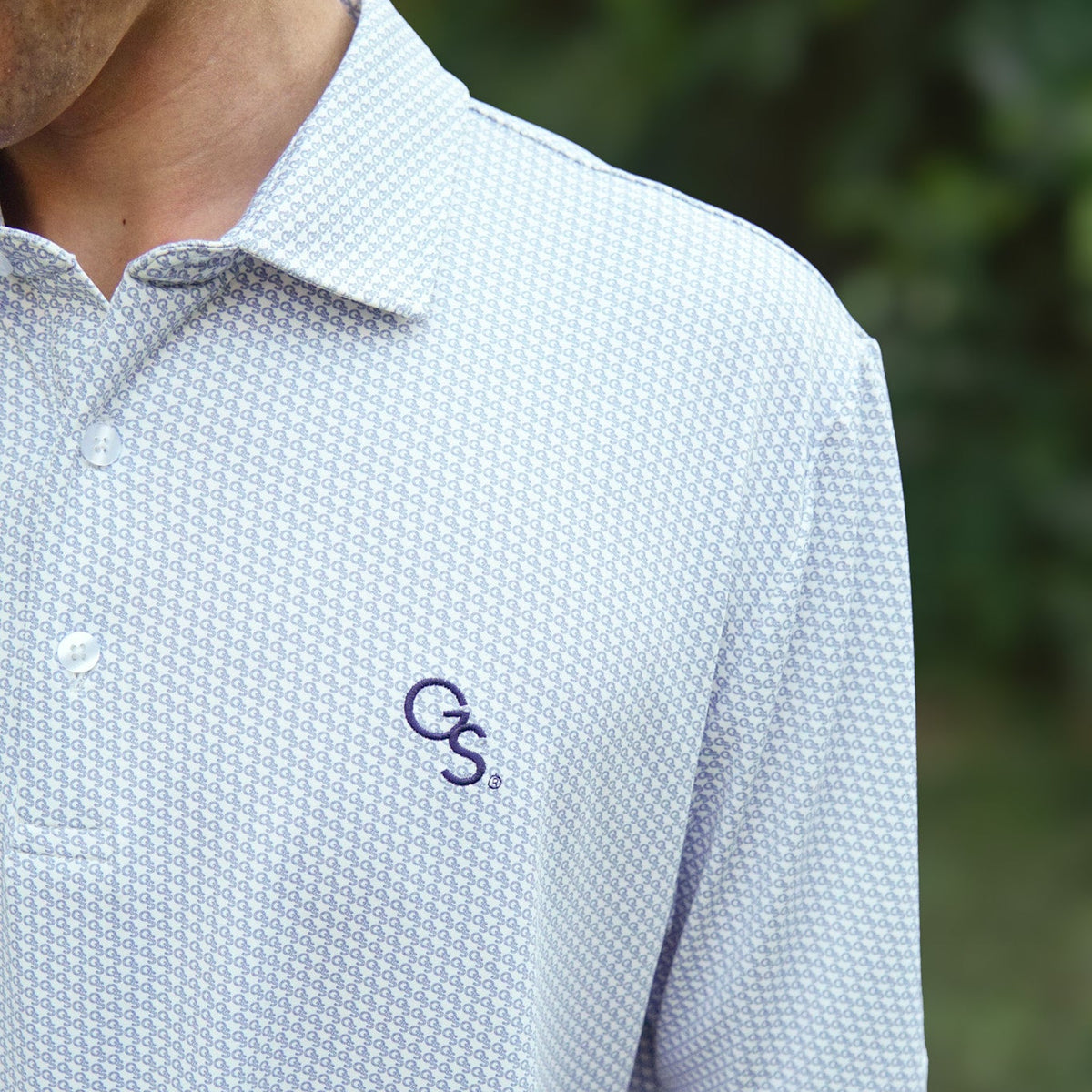 Georgia Southern GS Pattern Polo - Navy