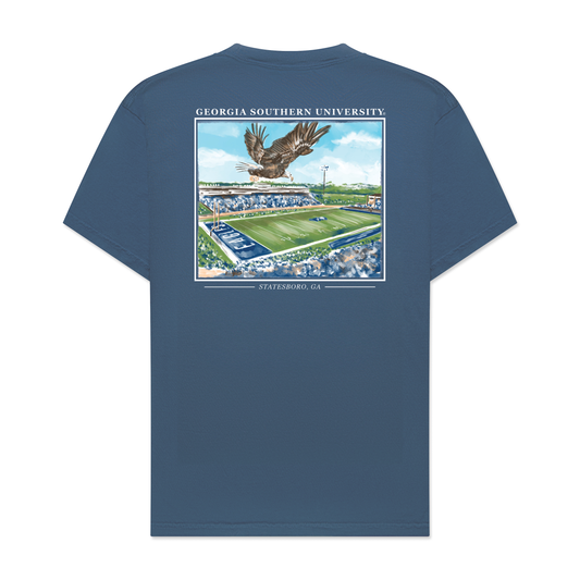 Georgia Southern Stadium Tee - Blue