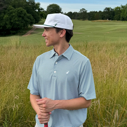 Striped Polo - Green