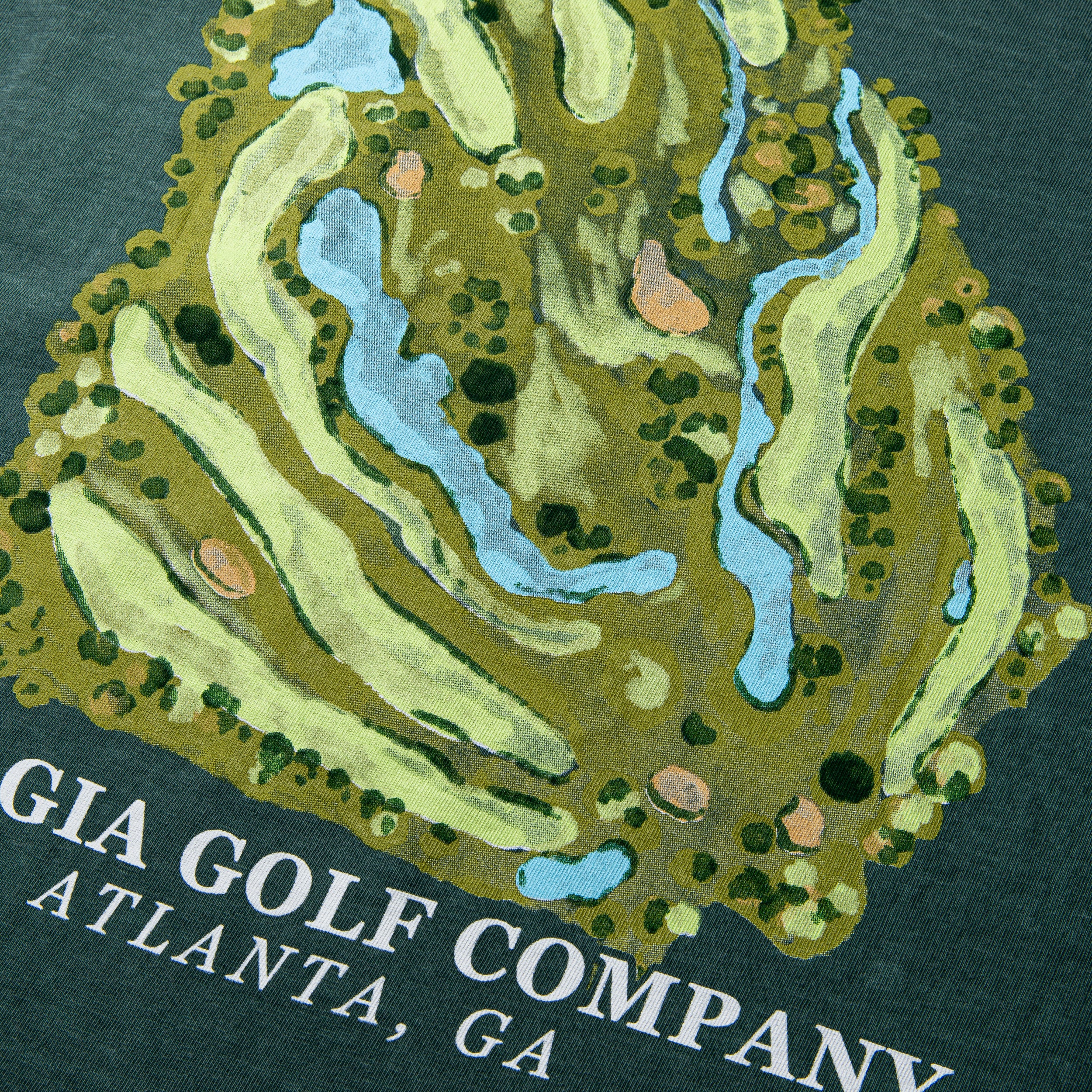 Course Map Tee - Green – Georgia Golf Company