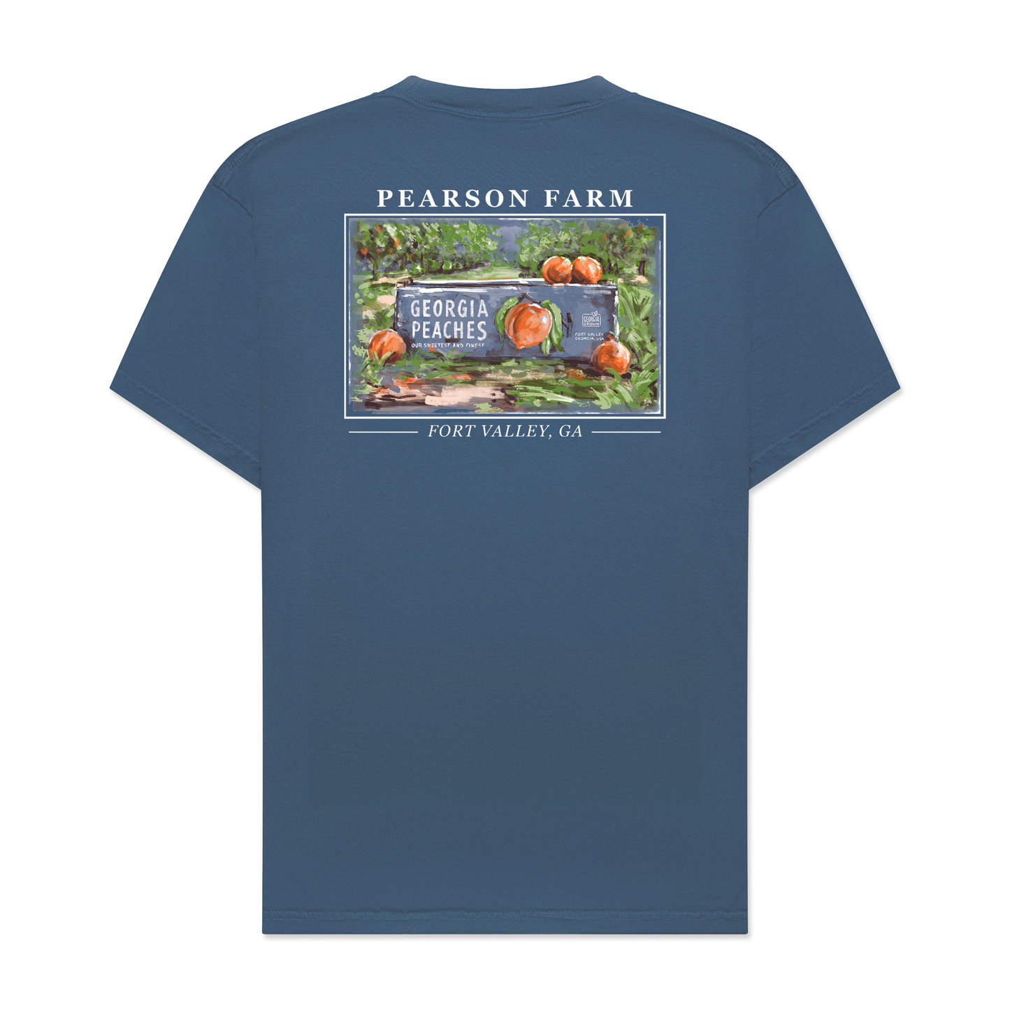 Pearson Farm Peach Crate Tee - Blue