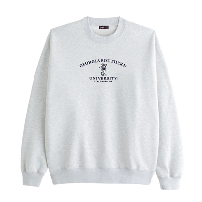 Georgia Southern Golfing Strutter Crewneck - Heather Gray